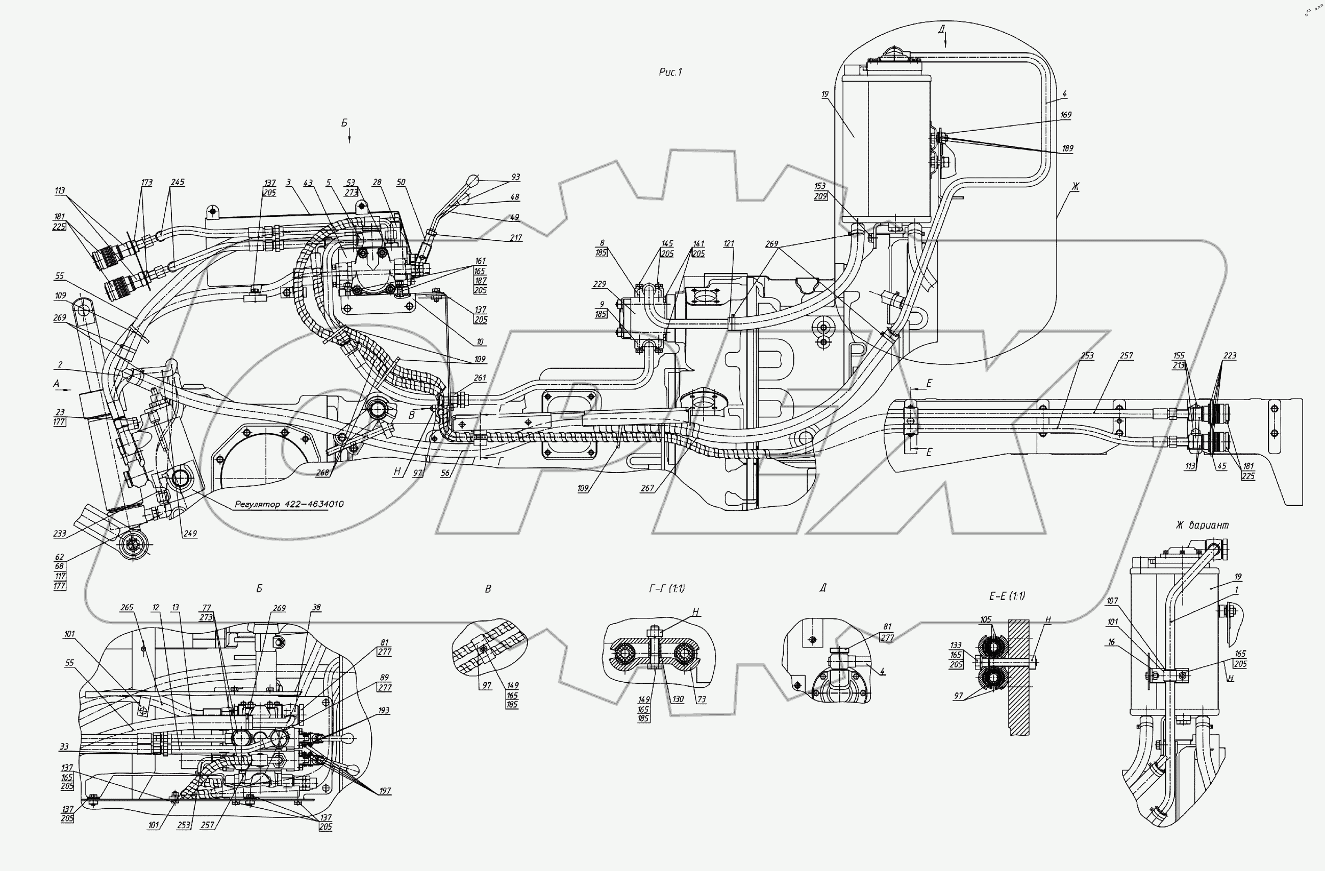  Гидросистема 651-4600010-01