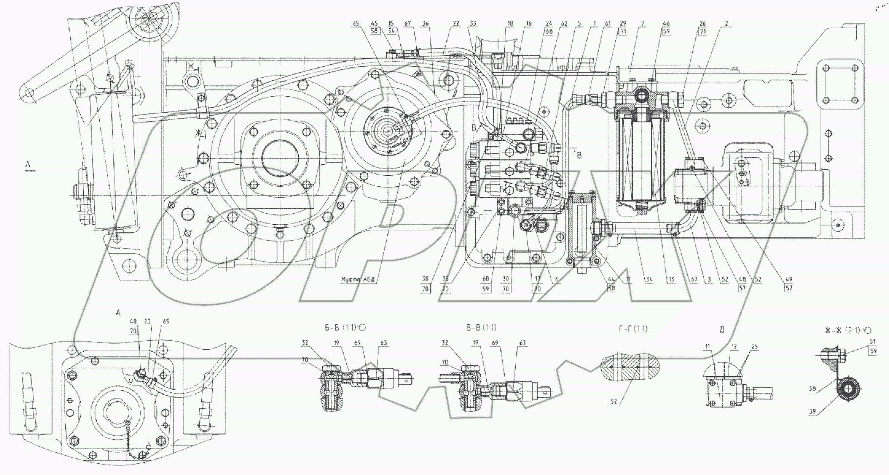  Гидросистема трансмиссии 95.7-4637010