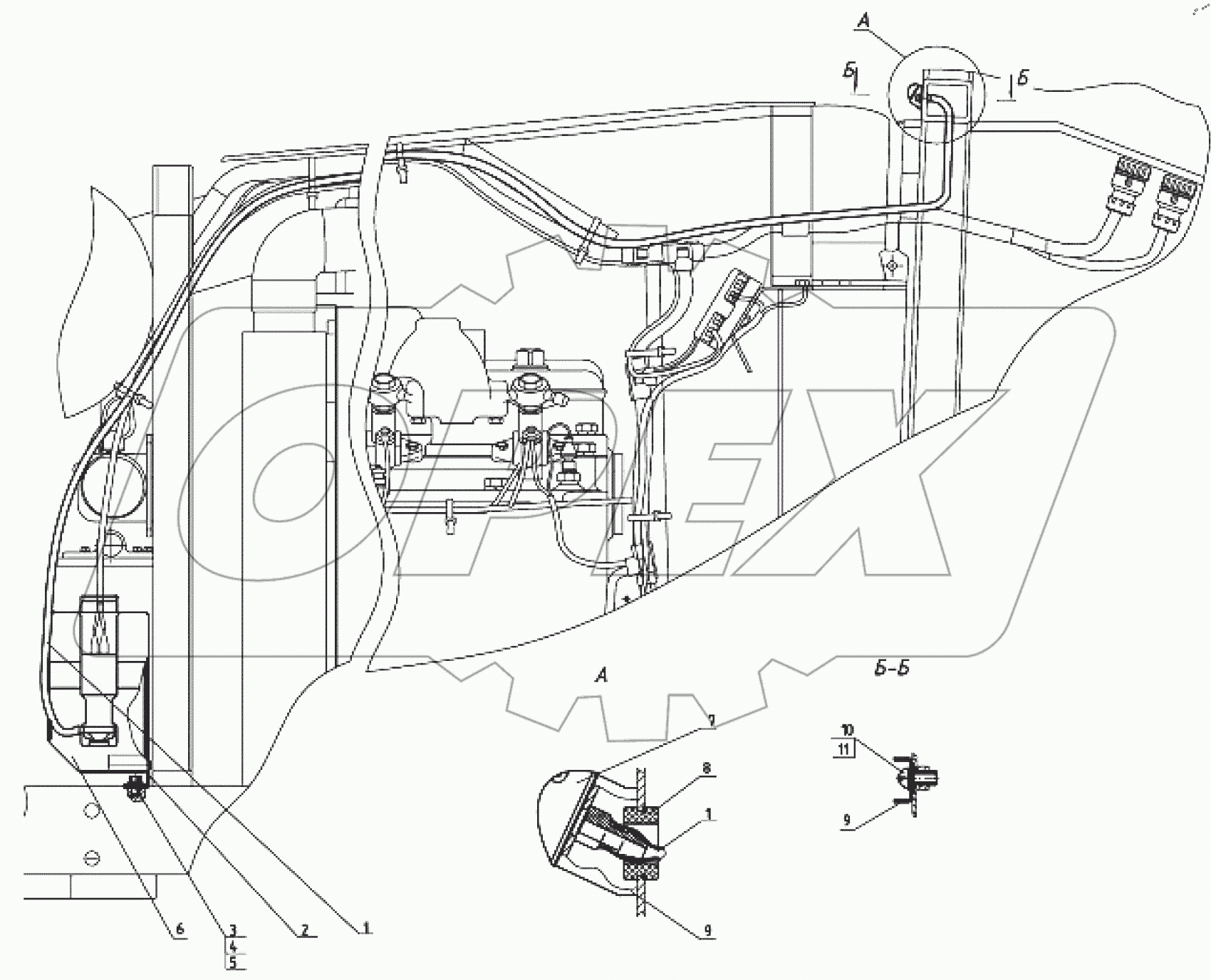  Установка стеклоомывателя 952.5-5208010