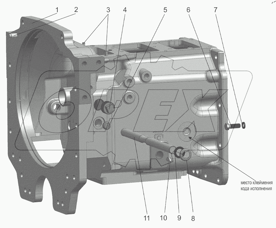  Корпус сцепления 90-1601015
