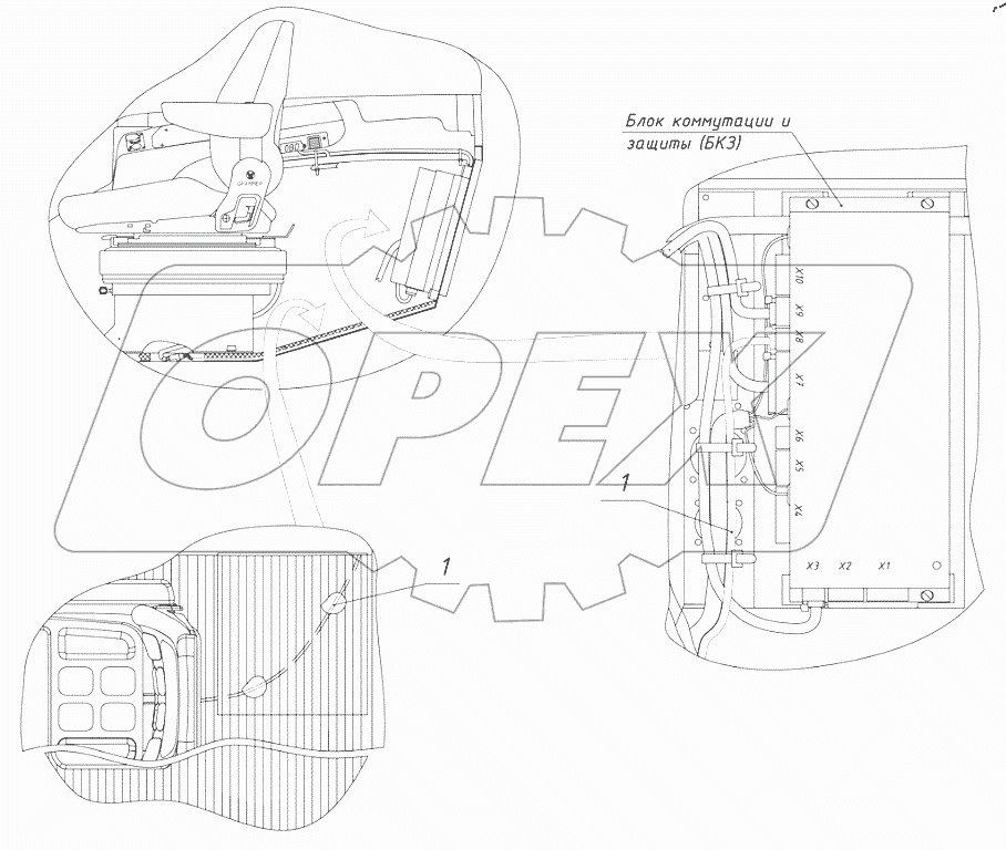  Подключение сиденья 923.6-8700075