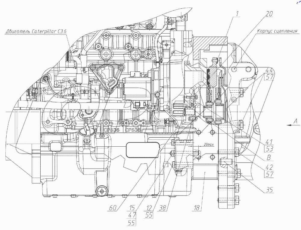  Установка двигателя 923.7С-100100