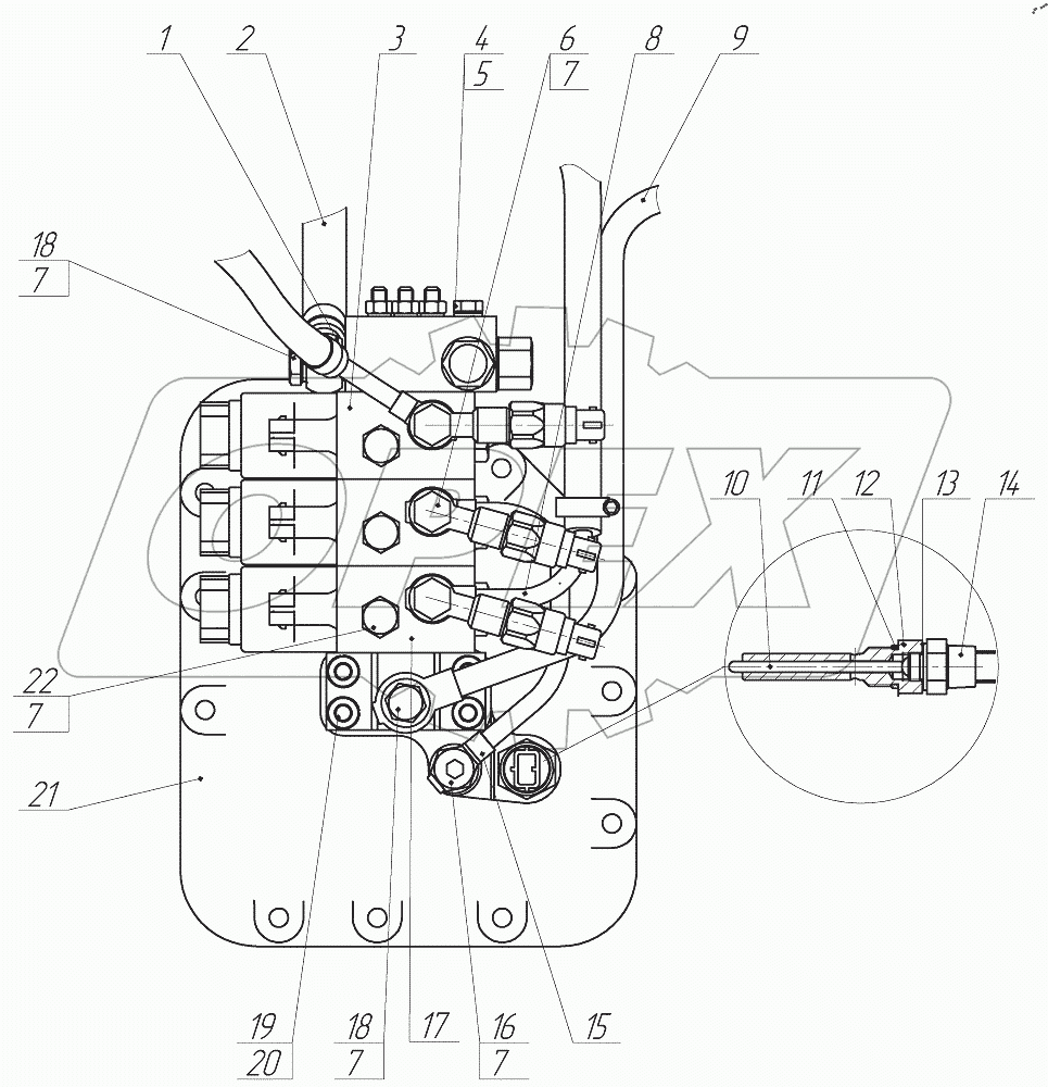  Привод переднего ведущего моста (крышка)