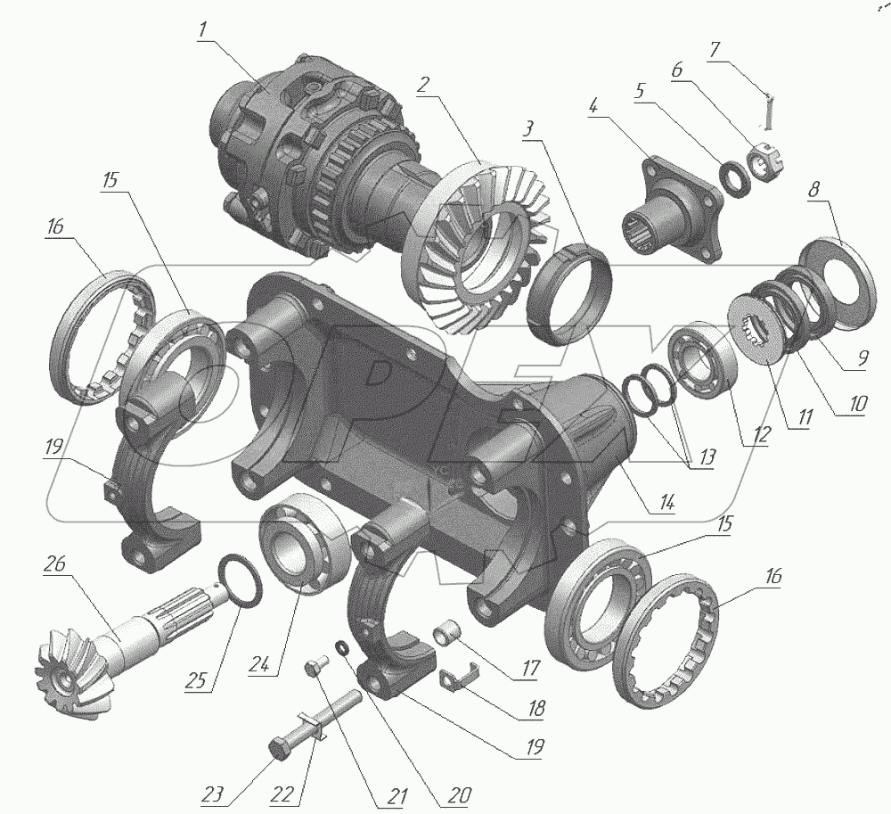  Редуктор центральный