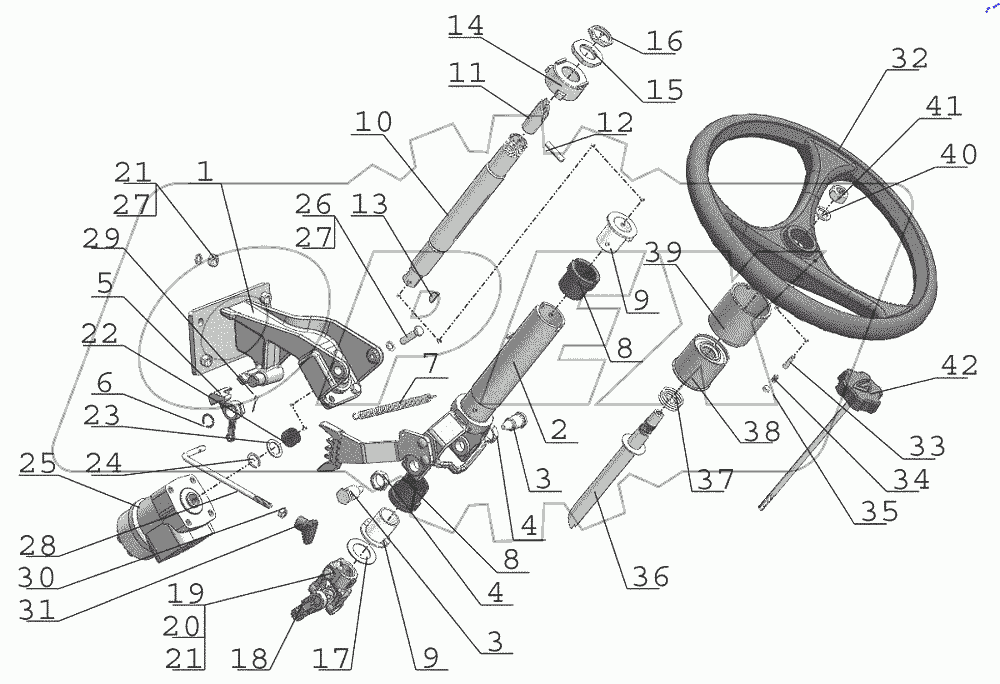  Колонка рулевая 822-3401000-07