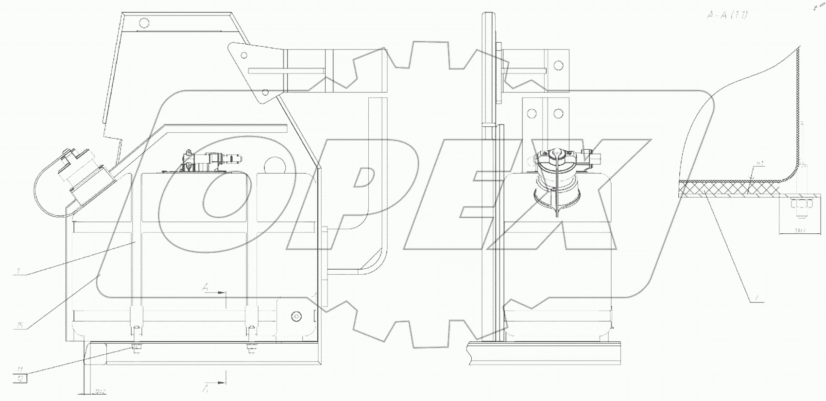  Установка бака 923.7С-1201010
