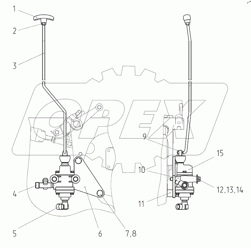  Кран тормозной 923.7-3514105