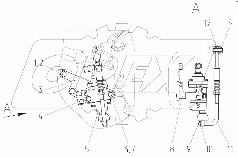  Кран тормозной 923.7-3514505