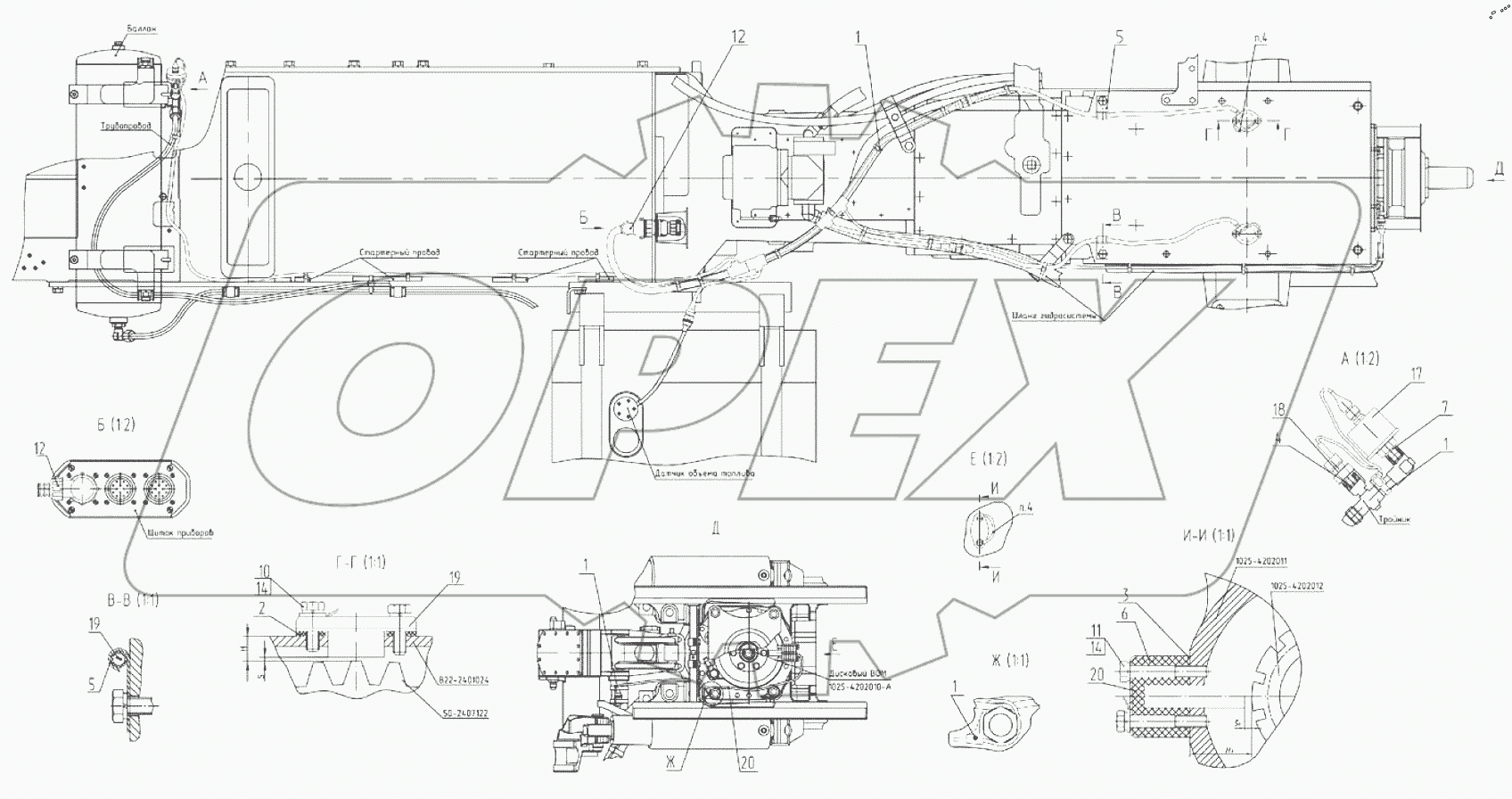  Электрооборудование трансмиссии 923.6-3700040