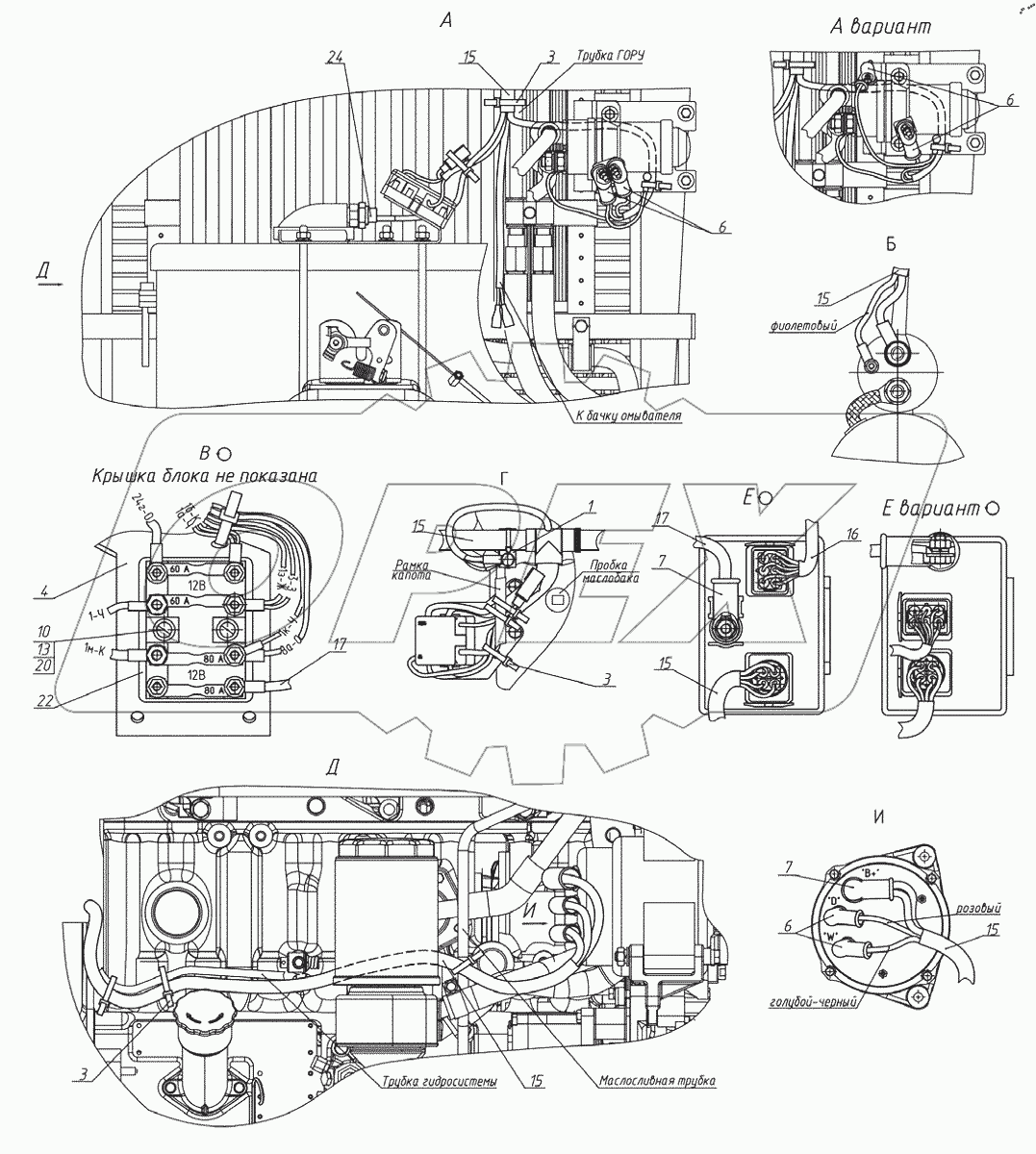  Электрооборудование двигателя 1025.6-3700030