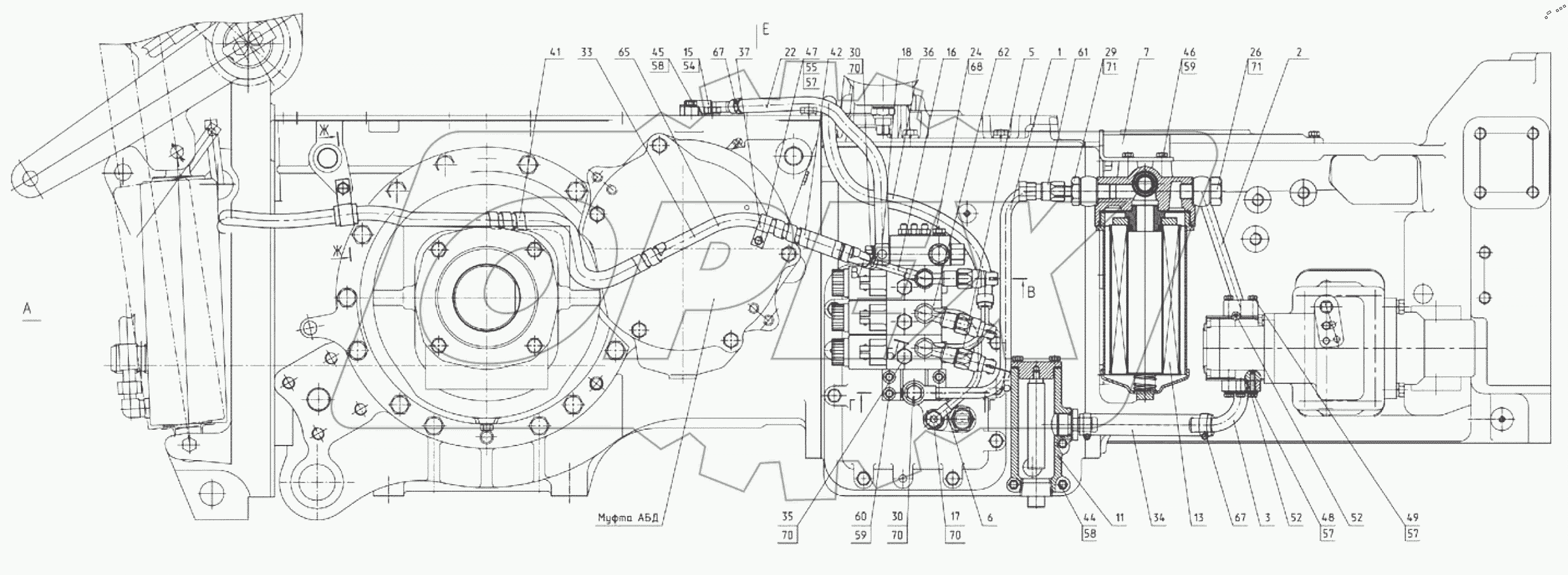  Гидросистема трансмиссии 95.7-4637010-01