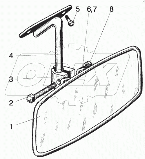  Зеркало заднего вида внутреннее 80-8201035