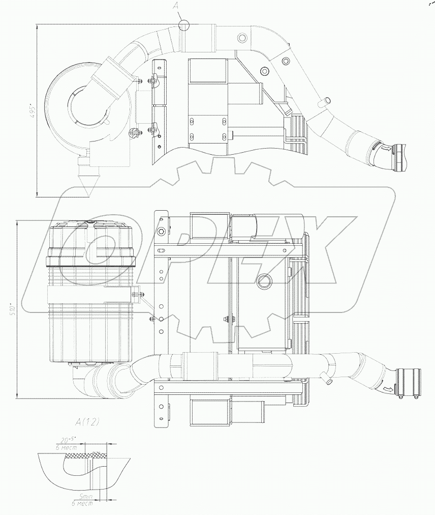  Установка воздухоочистителя 923.7С-1109125