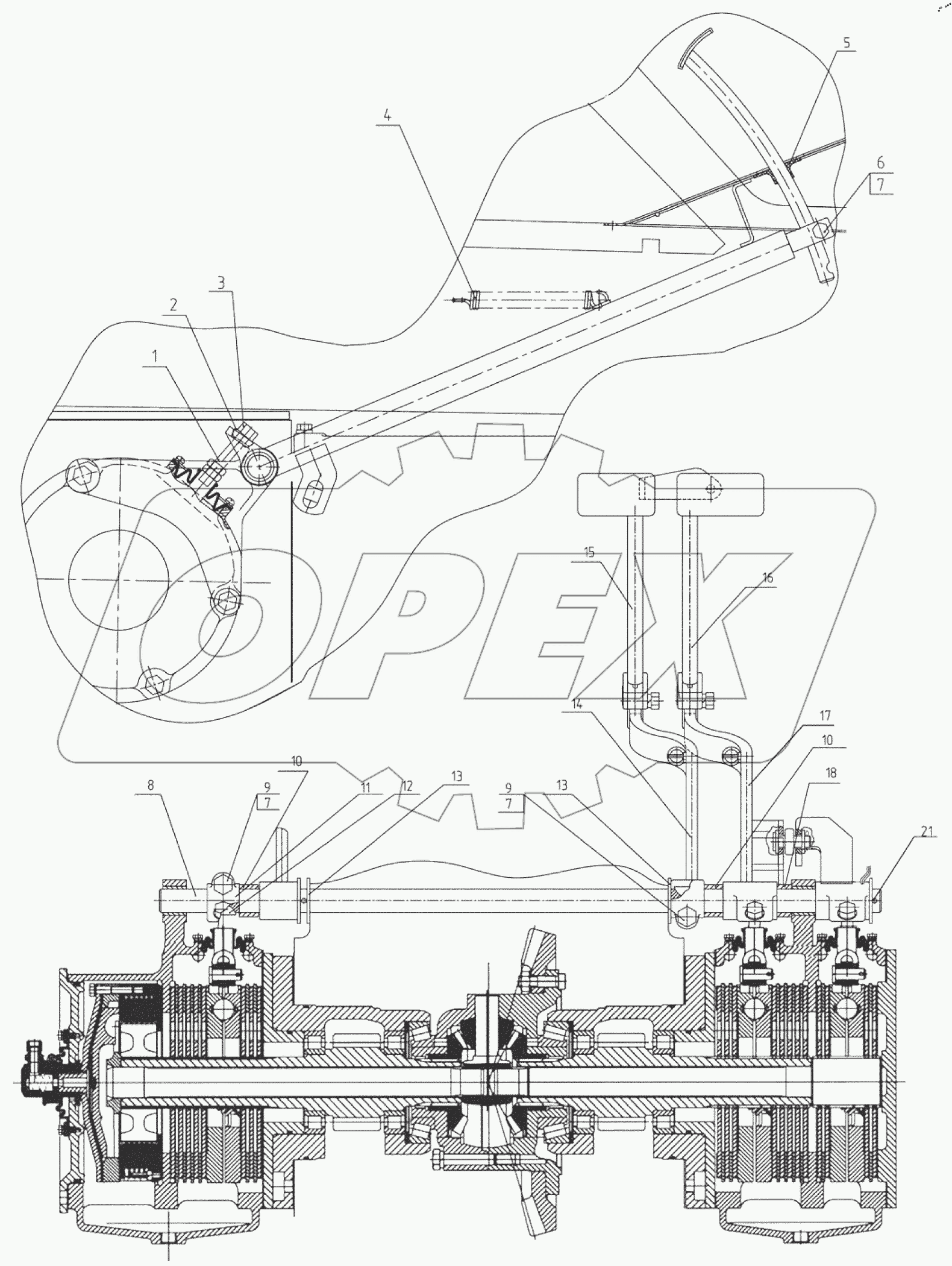  Тормоза. Управление «мокрыми» тормозами