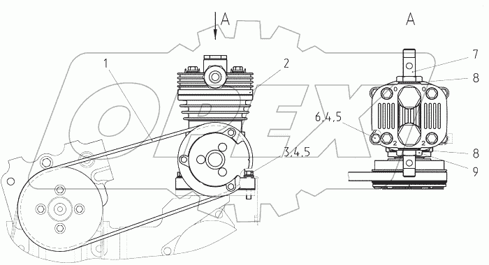  Пневмокомпрессор 1220.7-3509005