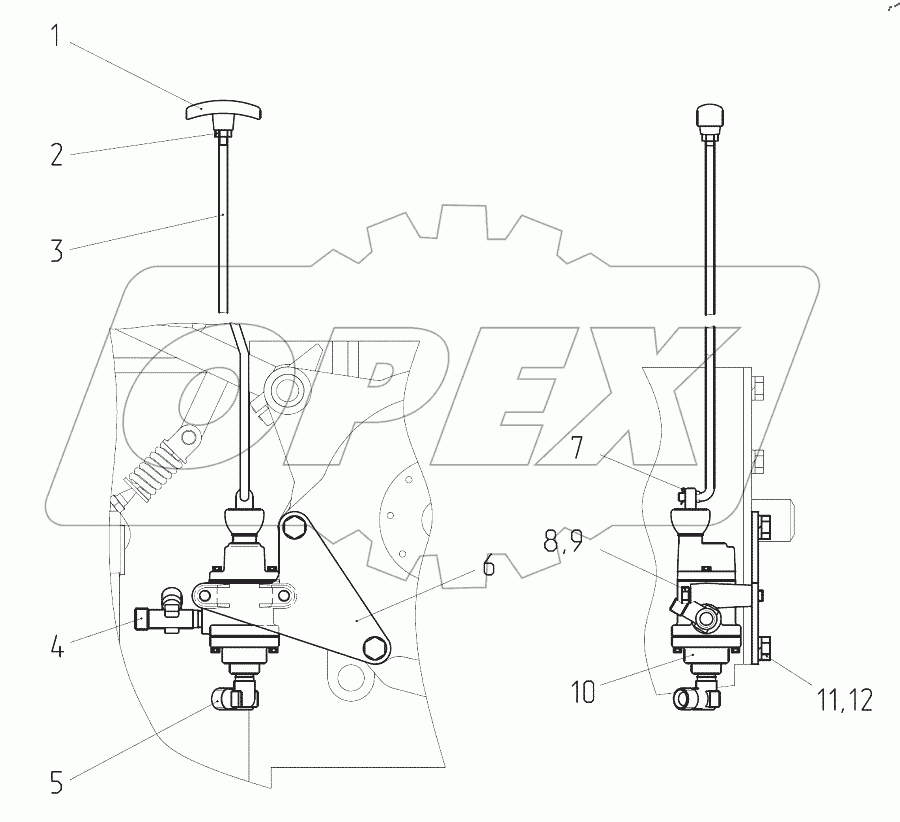  Кран тормозной 952.7-3514105