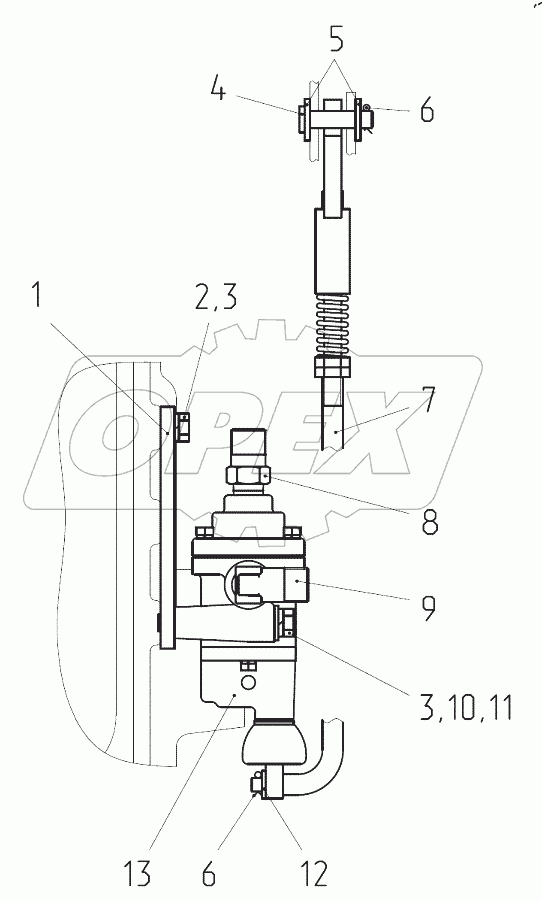  Кран тормозной 952.7-3514505
