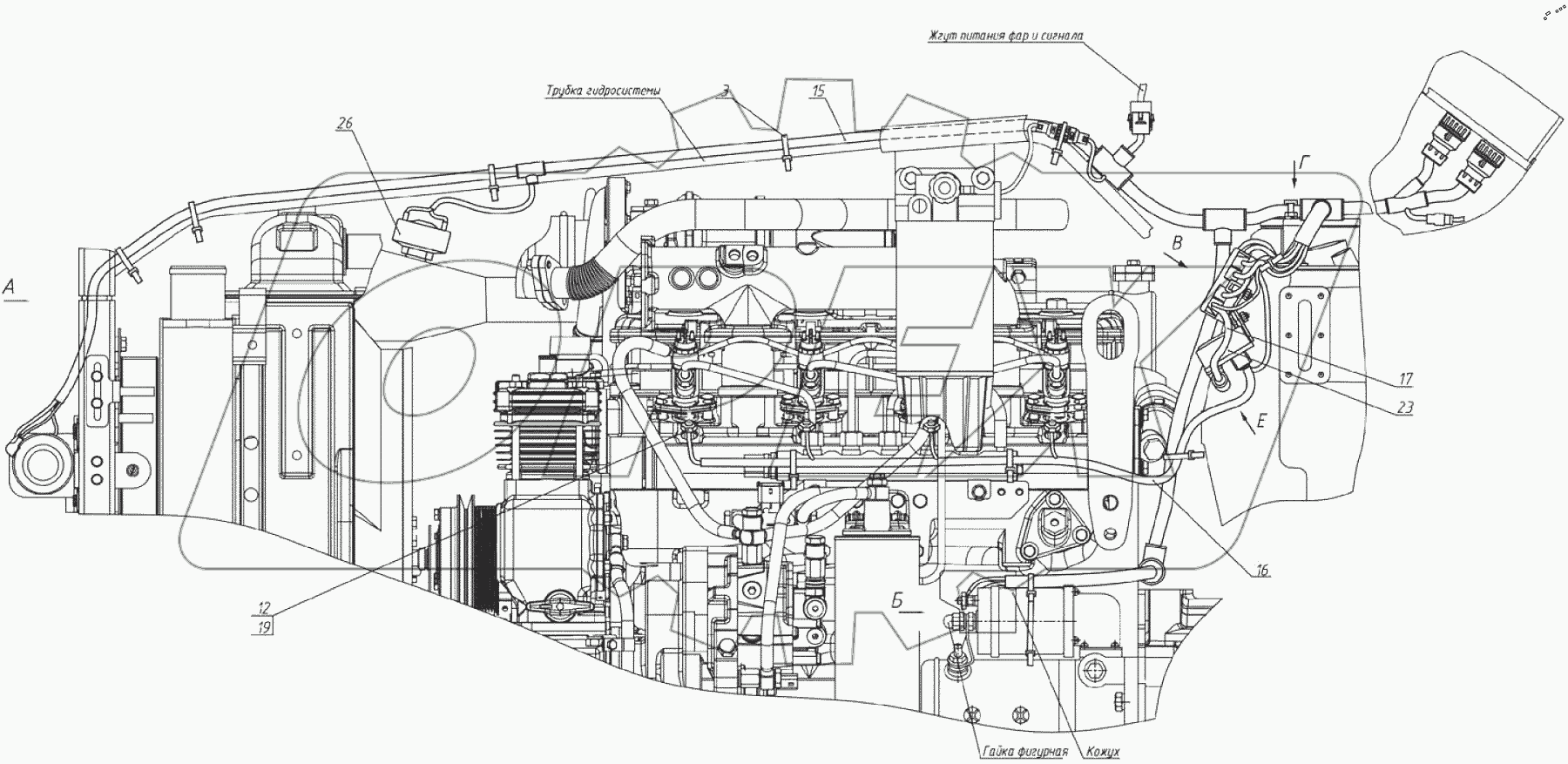  Электрооборудование двигателя 1025.6-3700030