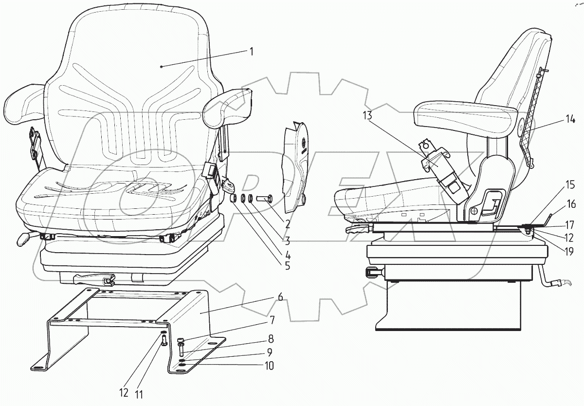  Сиденье оператора 2022-6800000