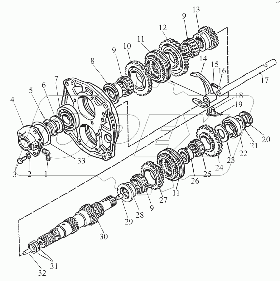  Вал первичный