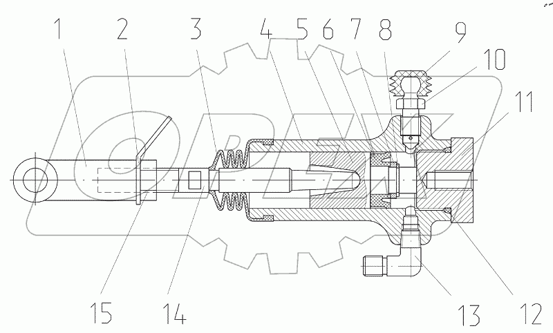  Цилиндр рабочий 822-1602550-Б