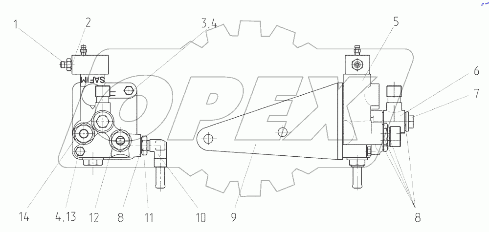  Клапан тормозной 1523-3503910