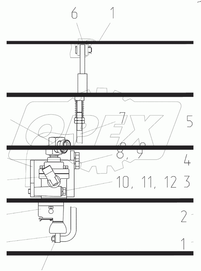  Кран тормозной 1523М.6-3514505