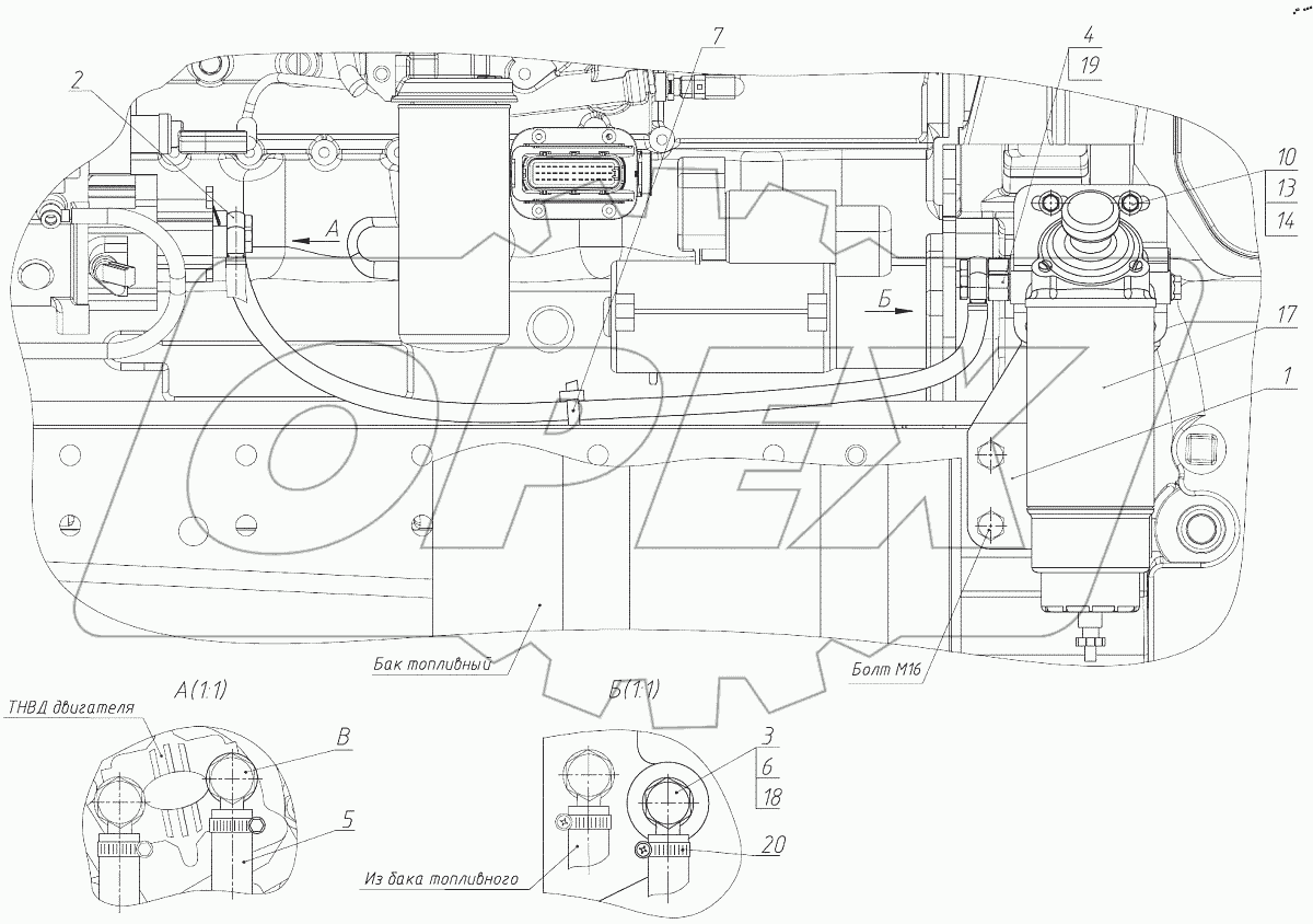  Установка топливного фильтра 2022.6-1117100