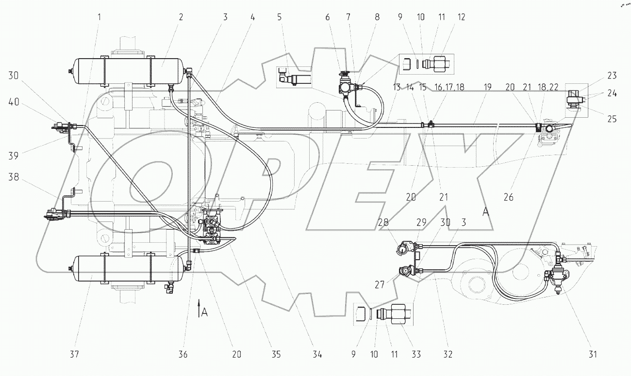  Пневмопривод (комбинированный) 1525.5-3506705