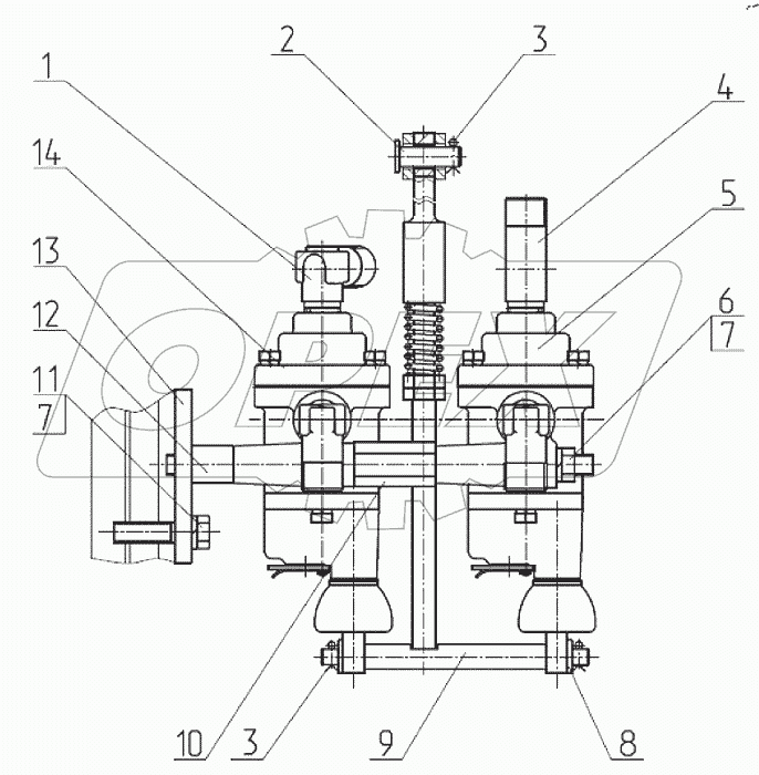  Кран тормозной 1523-3514705-01