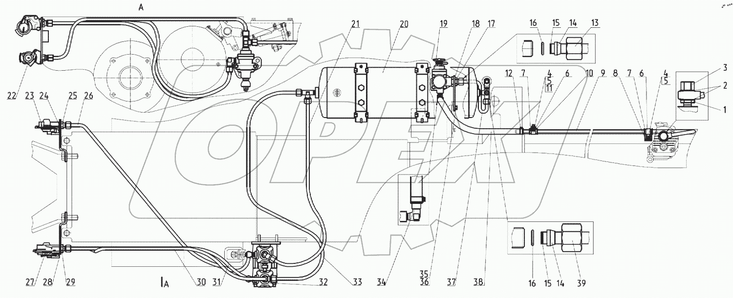  Пневмопривод (комбинированный) 1523.4-3506705