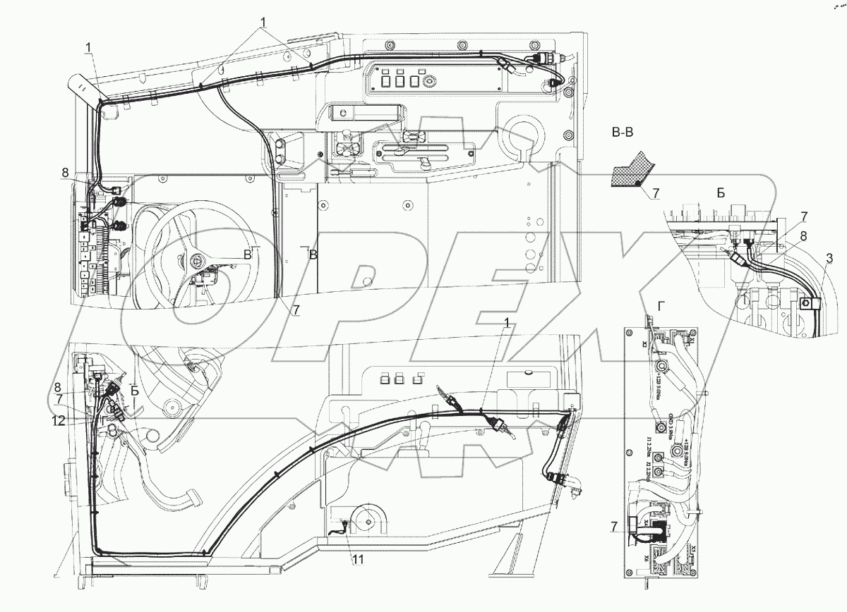  Электрооборудование кабины 925-3700050