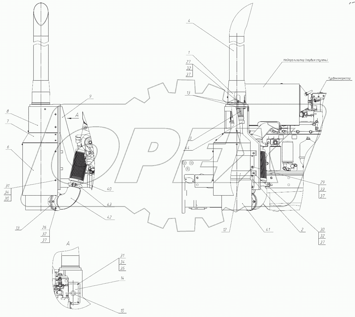  Установка глушителя 2022.6Р-1205005