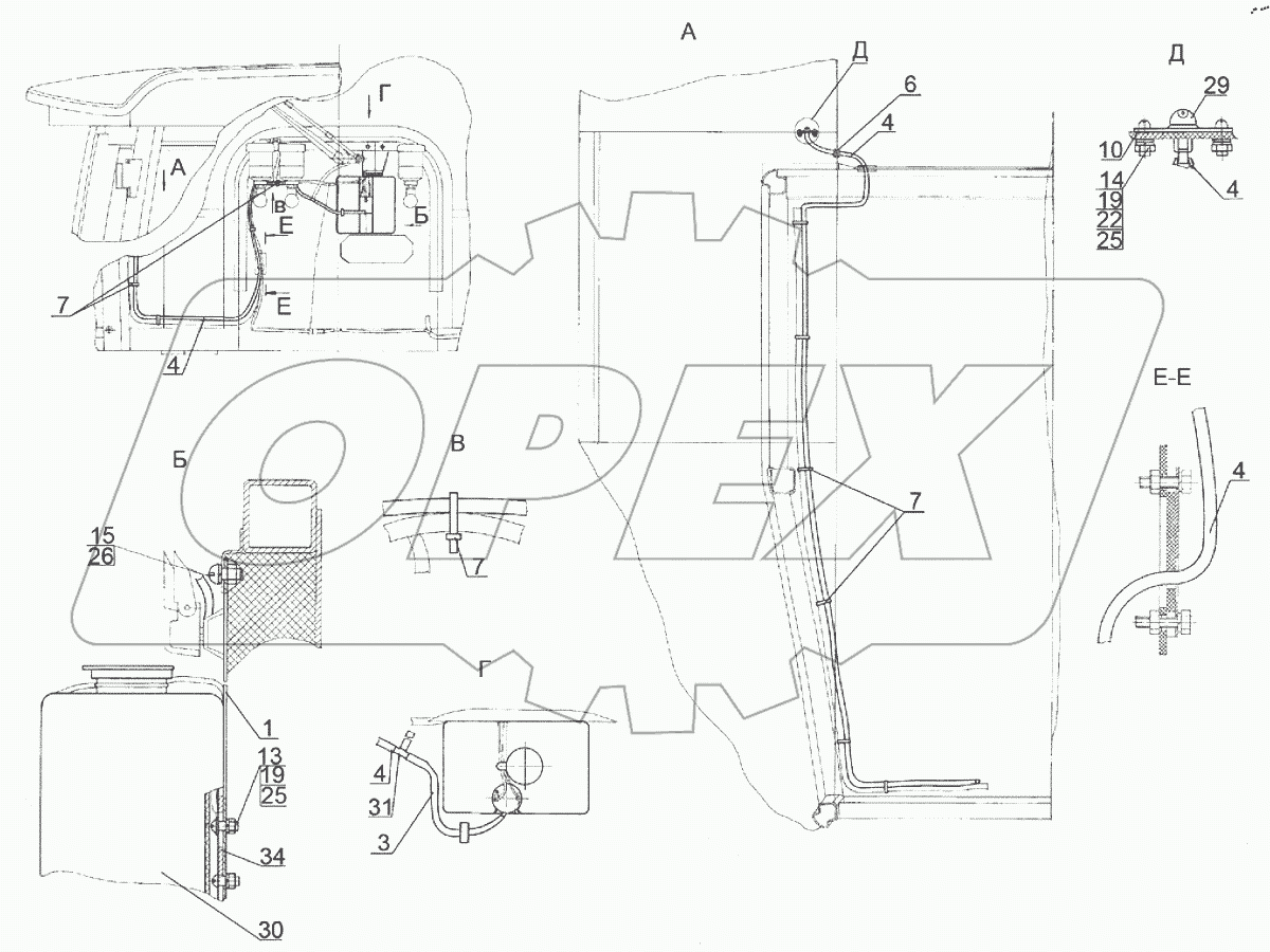  Установка стеклоомывателя 923-5208010