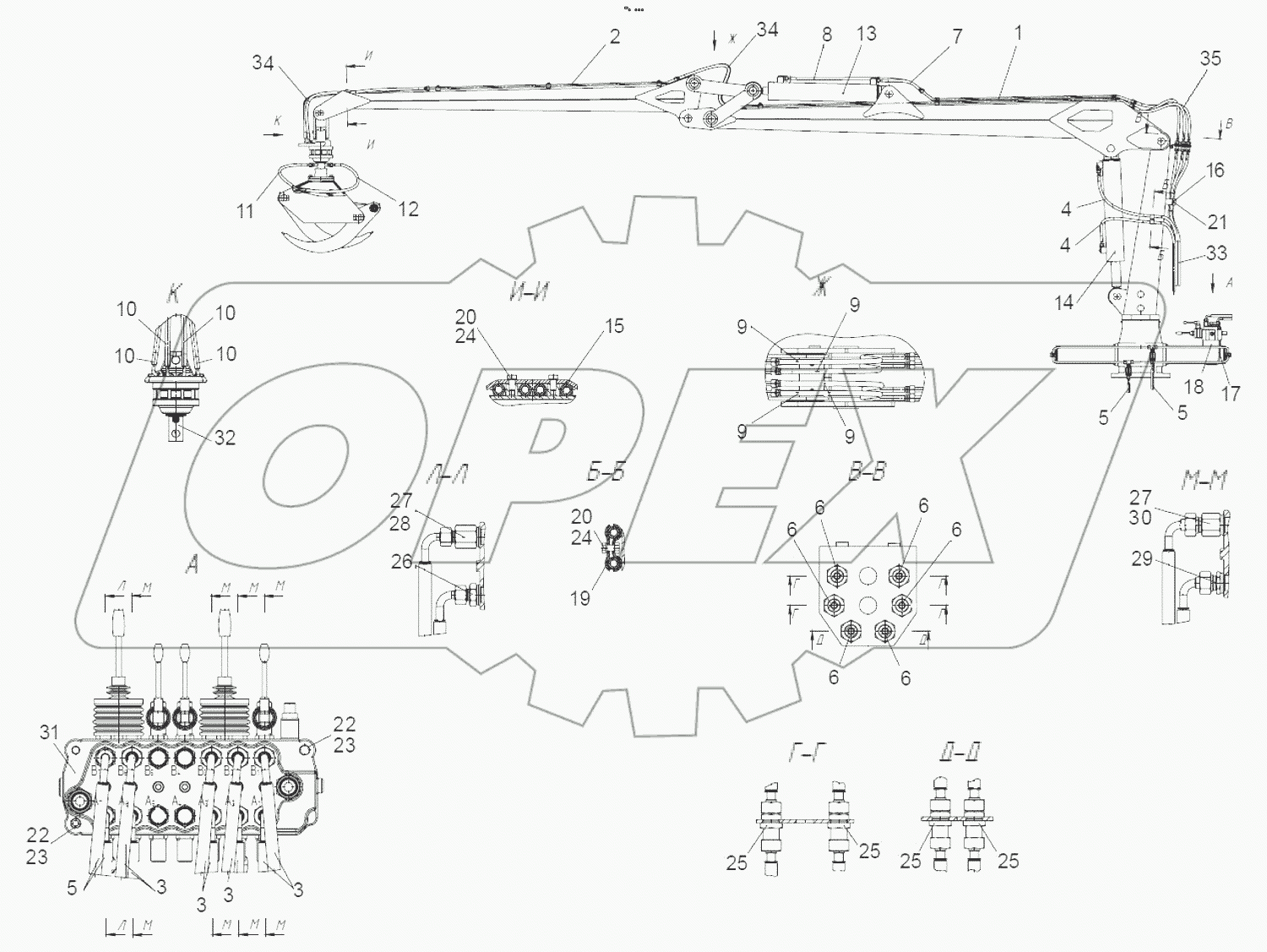  Гидросистема манипулятора