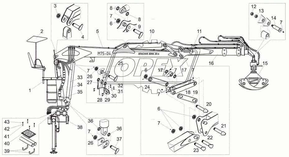 Манипулятор гидравлический М75-04