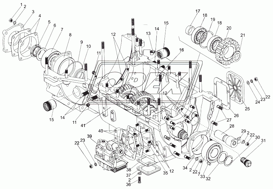 Нижняя часть картера  Э202-1701014-10