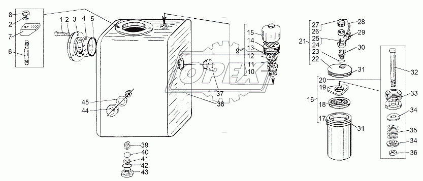 Бак масляный 65158-3410010-20