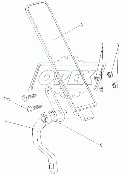 Педаль с втулкой и рычагом 64221-1108008-10