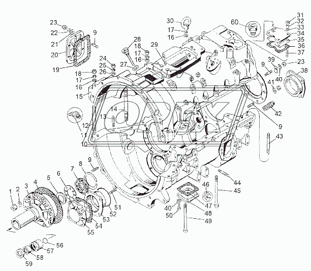 Картерные детали коробки передач