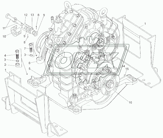 Установка раздаточной коробки 1