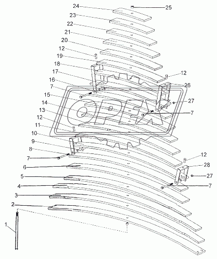 Рессора задняя 6527-2912012Spring, rear 6527-2912012