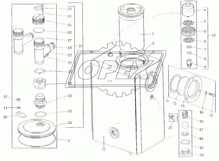 Баки масляные 65158-3410010-20, 692374-3410010