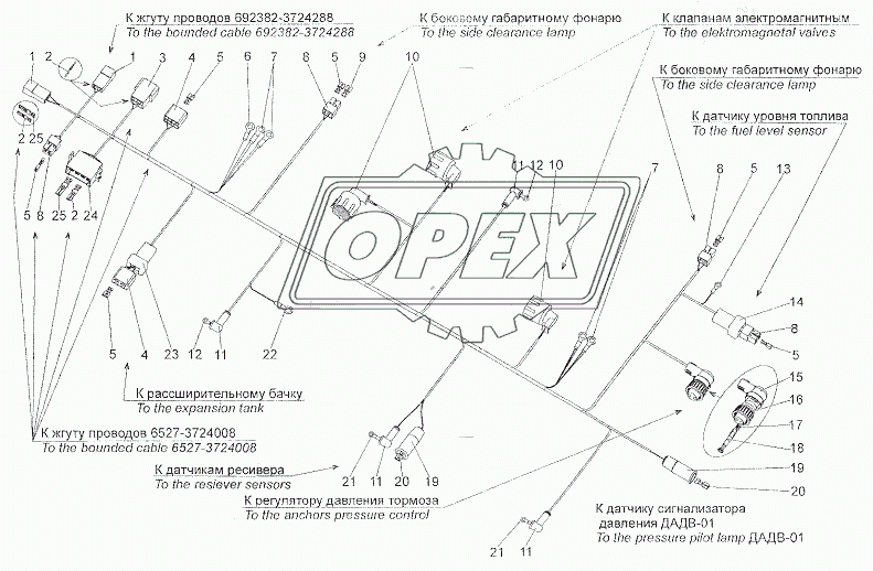 Жгут проводов N1 по лонжерону 6527-3724027-10