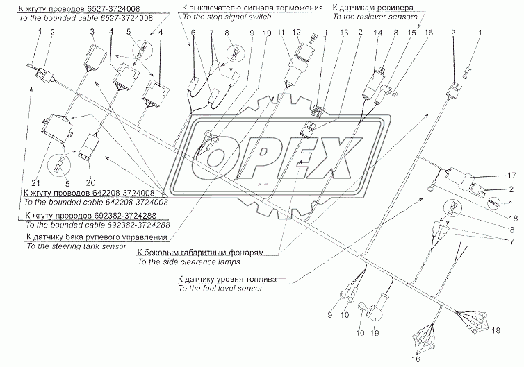 Жгут проводов N2 по лонжерону 6527-3724580-10