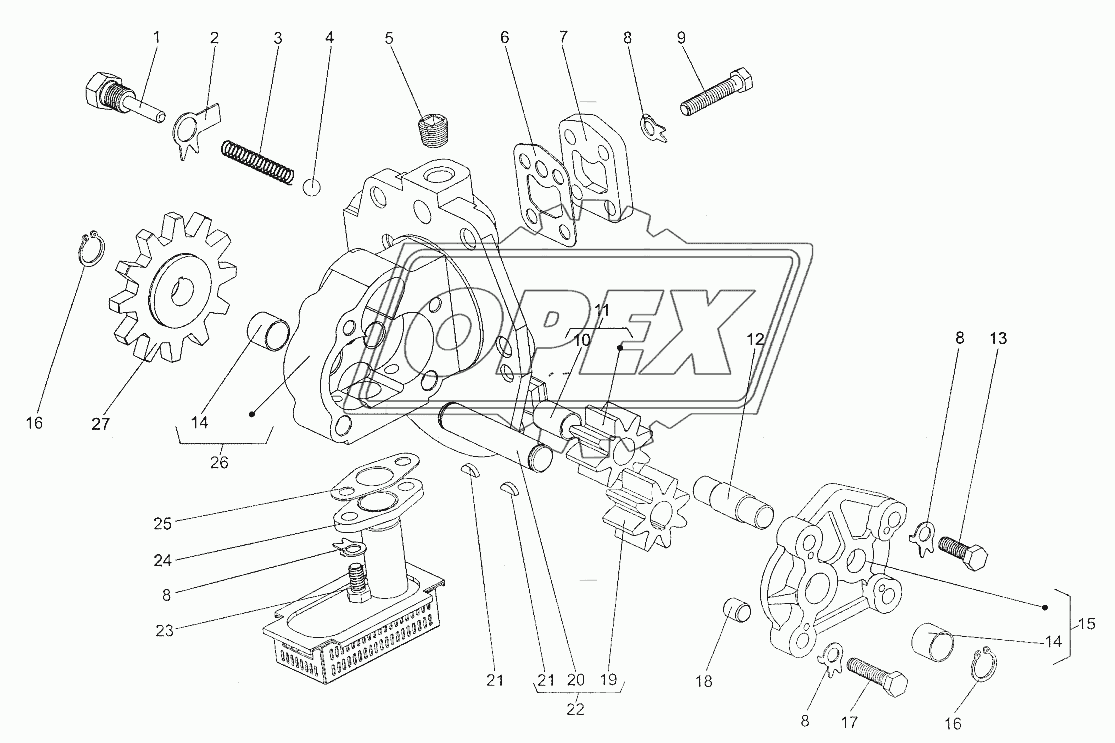 Масляный насос 202-1704010