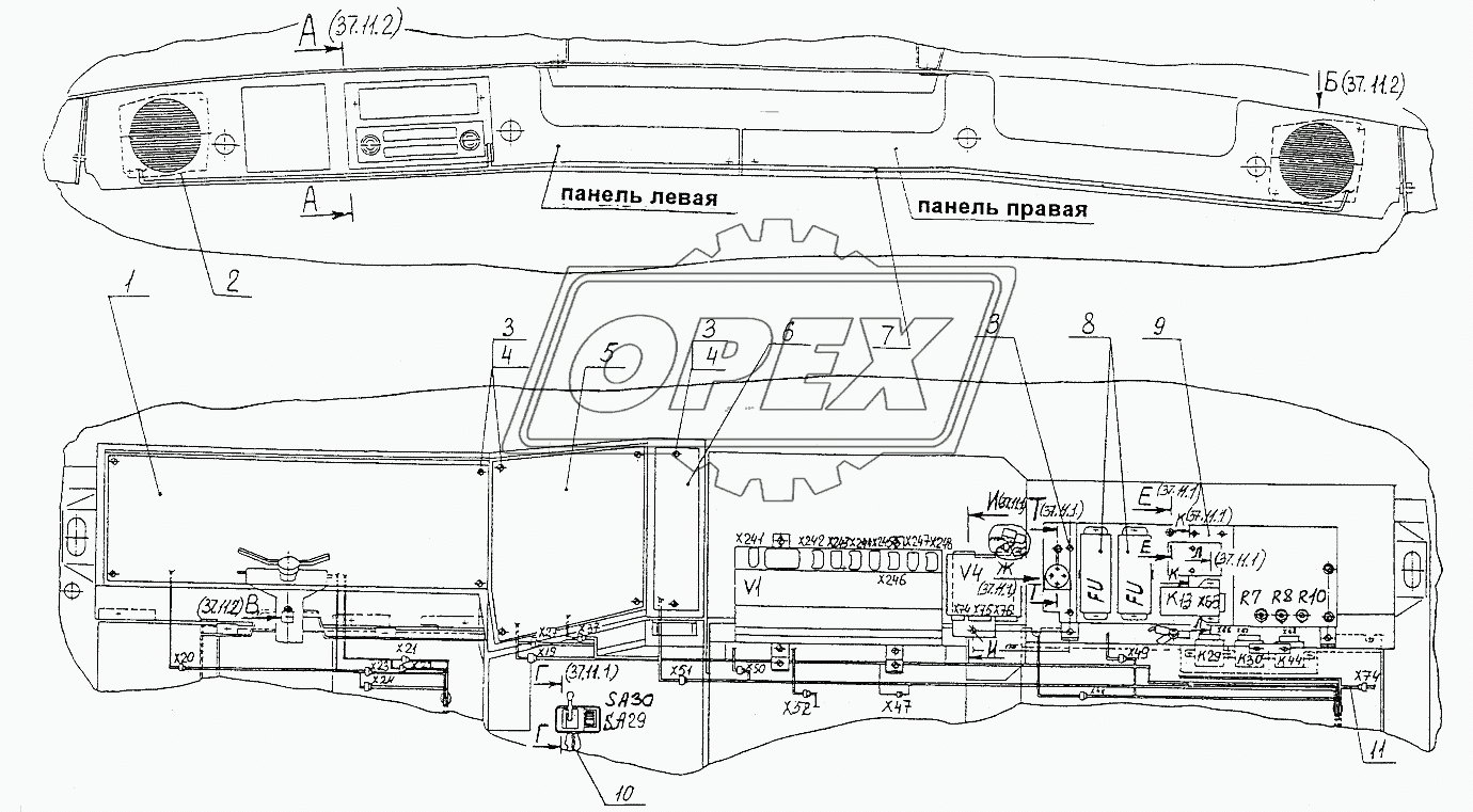 Установка электрооборудования в кабине 1