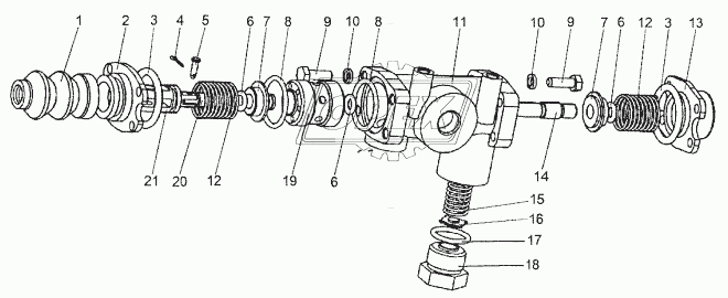 Кран накачки шин 543-4222010-21