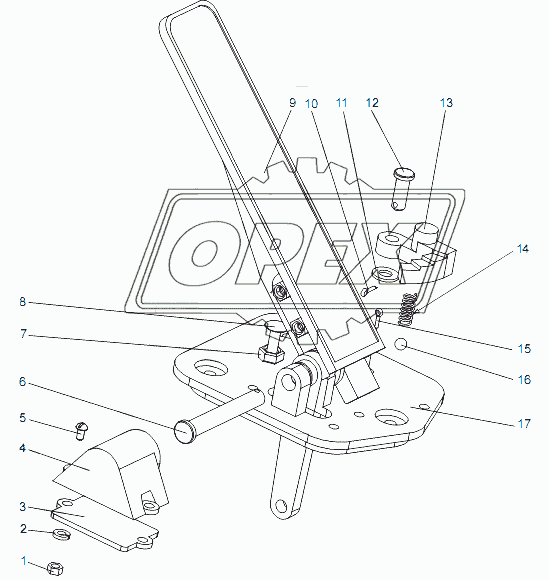 Педаль с кронштейном 74133-1108005