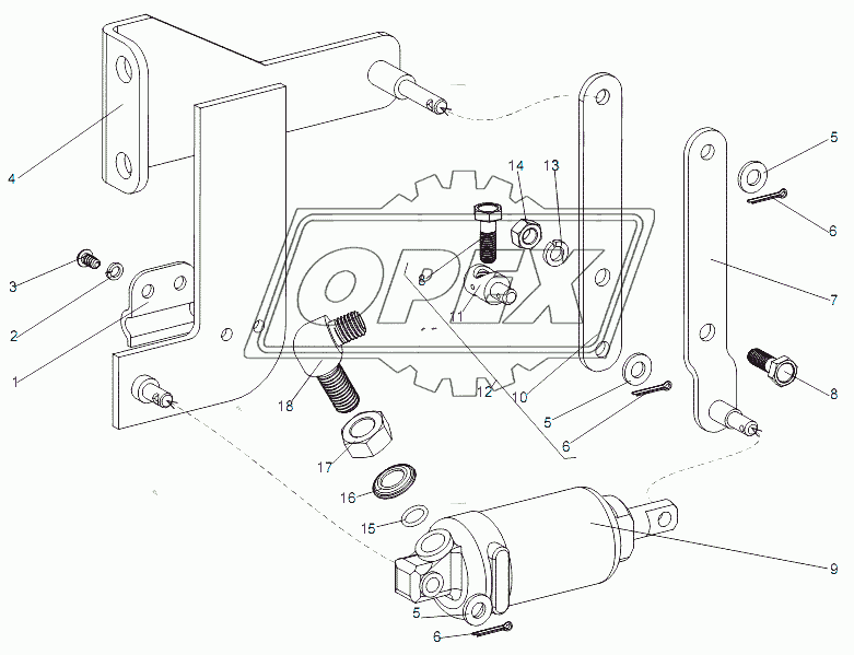 Цилиндр с кронштейном 79092-1115060-10